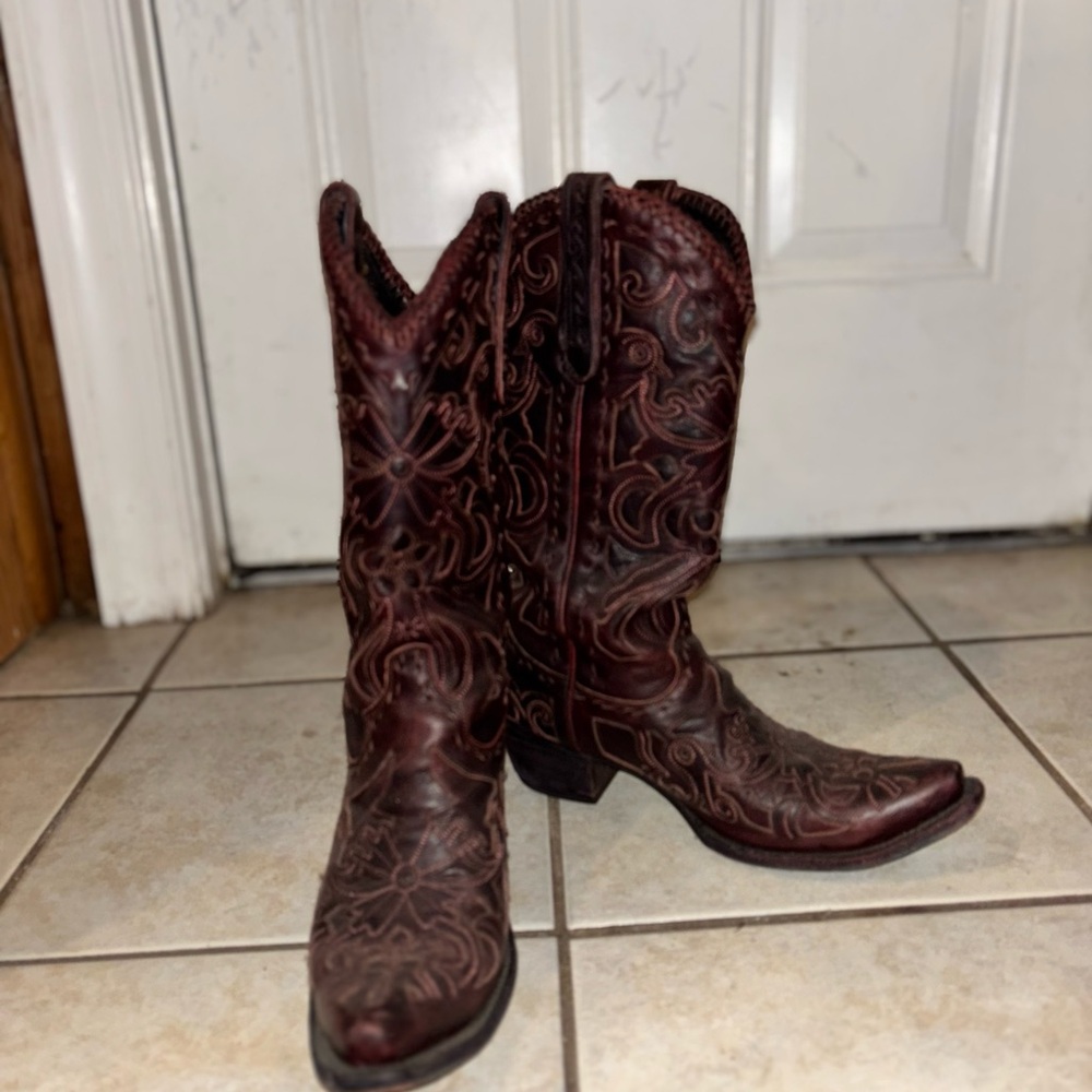 Lane ROBIN Black Cherry Cowboy Boots